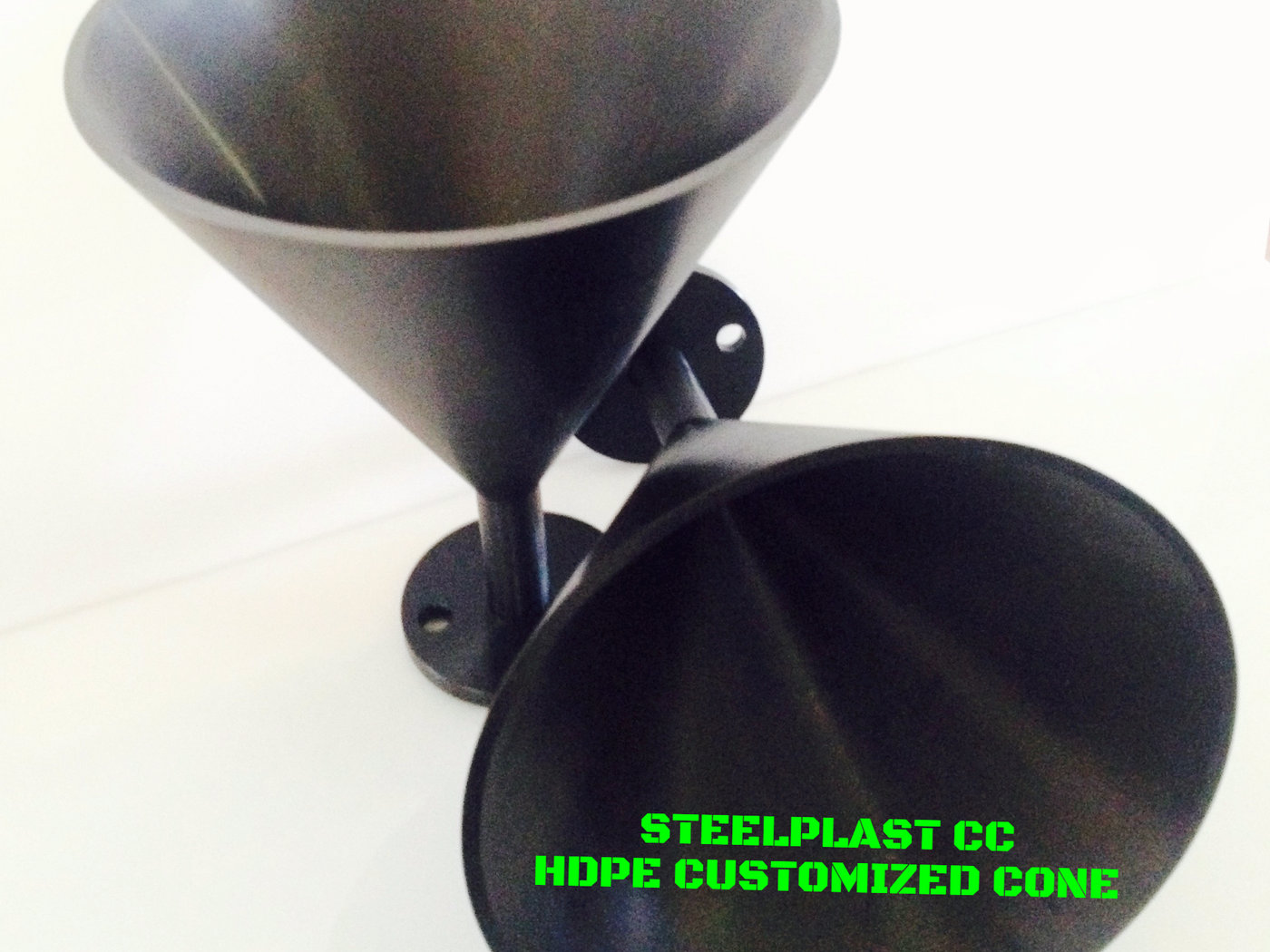 Customised HDPE cone machined by Steelplast