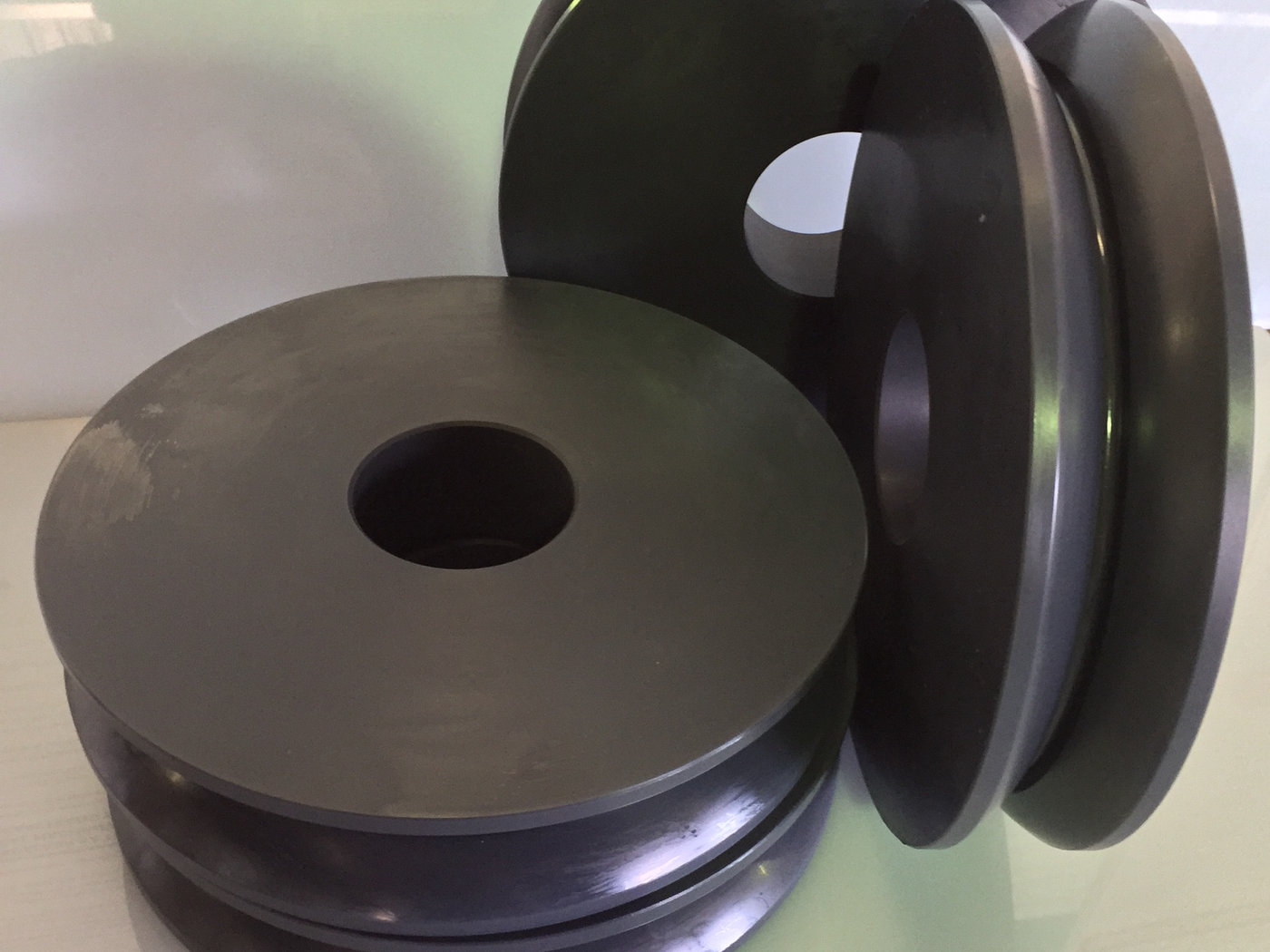 Machined plastic pulleys