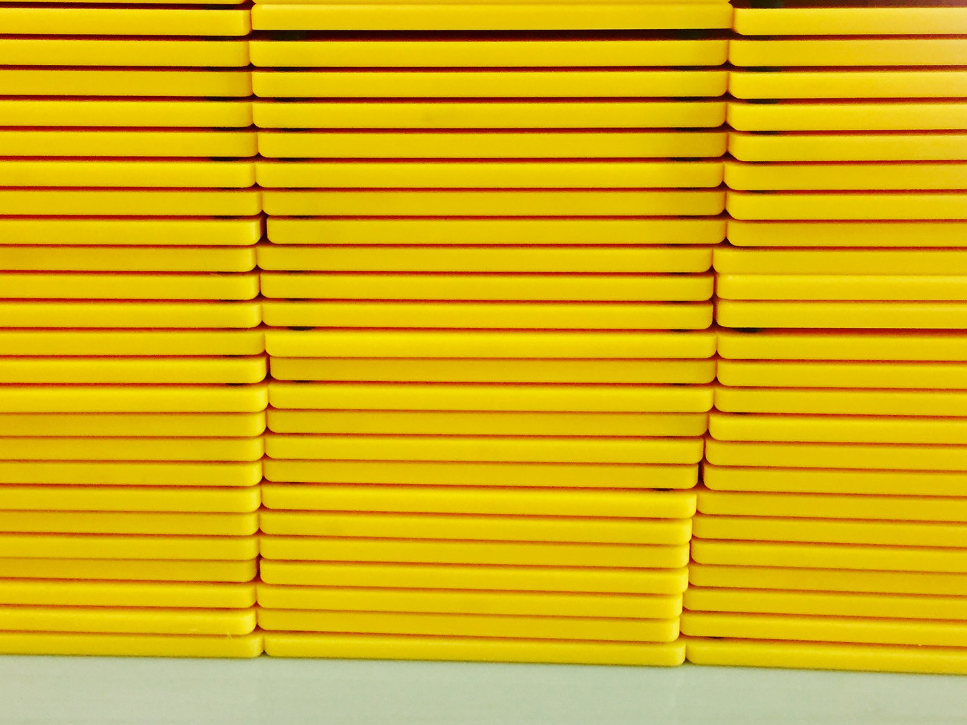 Stacked polyethylene wear strips